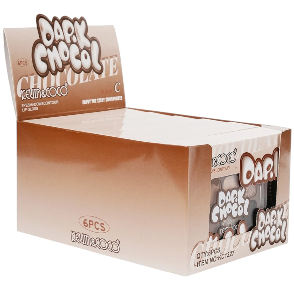 Kevin Coco Dark Choco Makeup Set – Eyeshadow Palette & Lip Gloss