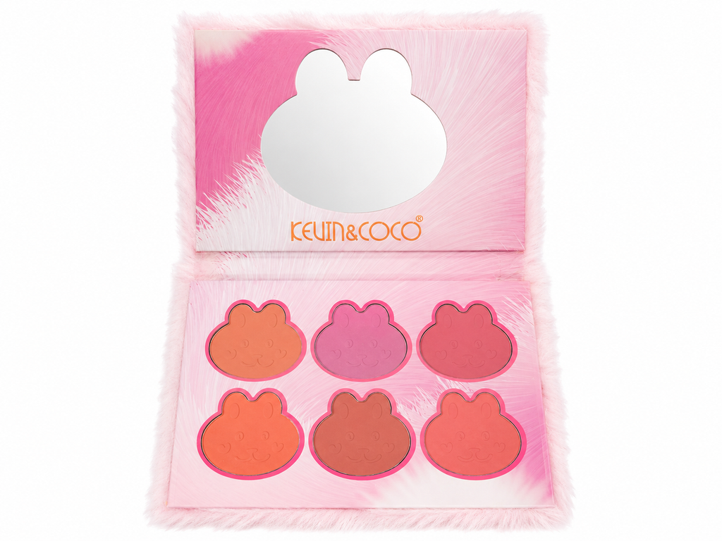 6-Color Powder Blush Palette in Assorted Shades