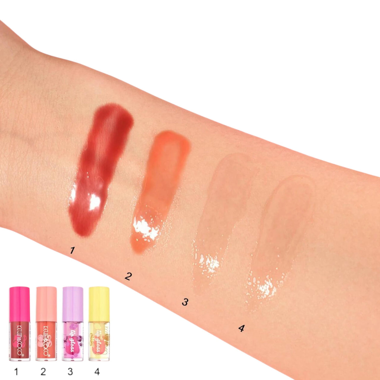 Kevin Coco Soda Lip Gloss Set – 4 Pieces