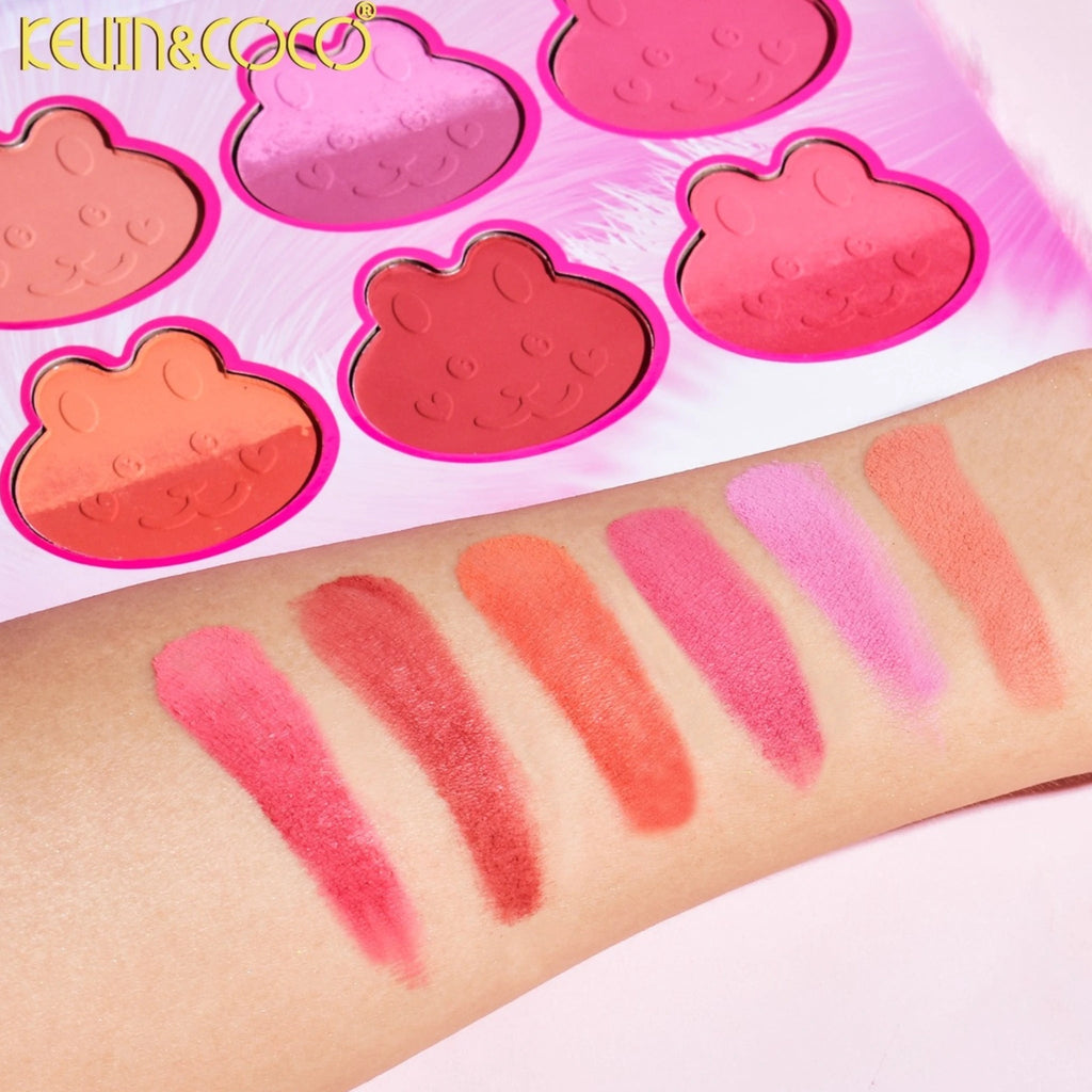 6-Color Powder Blush Palette in Assorted Shades