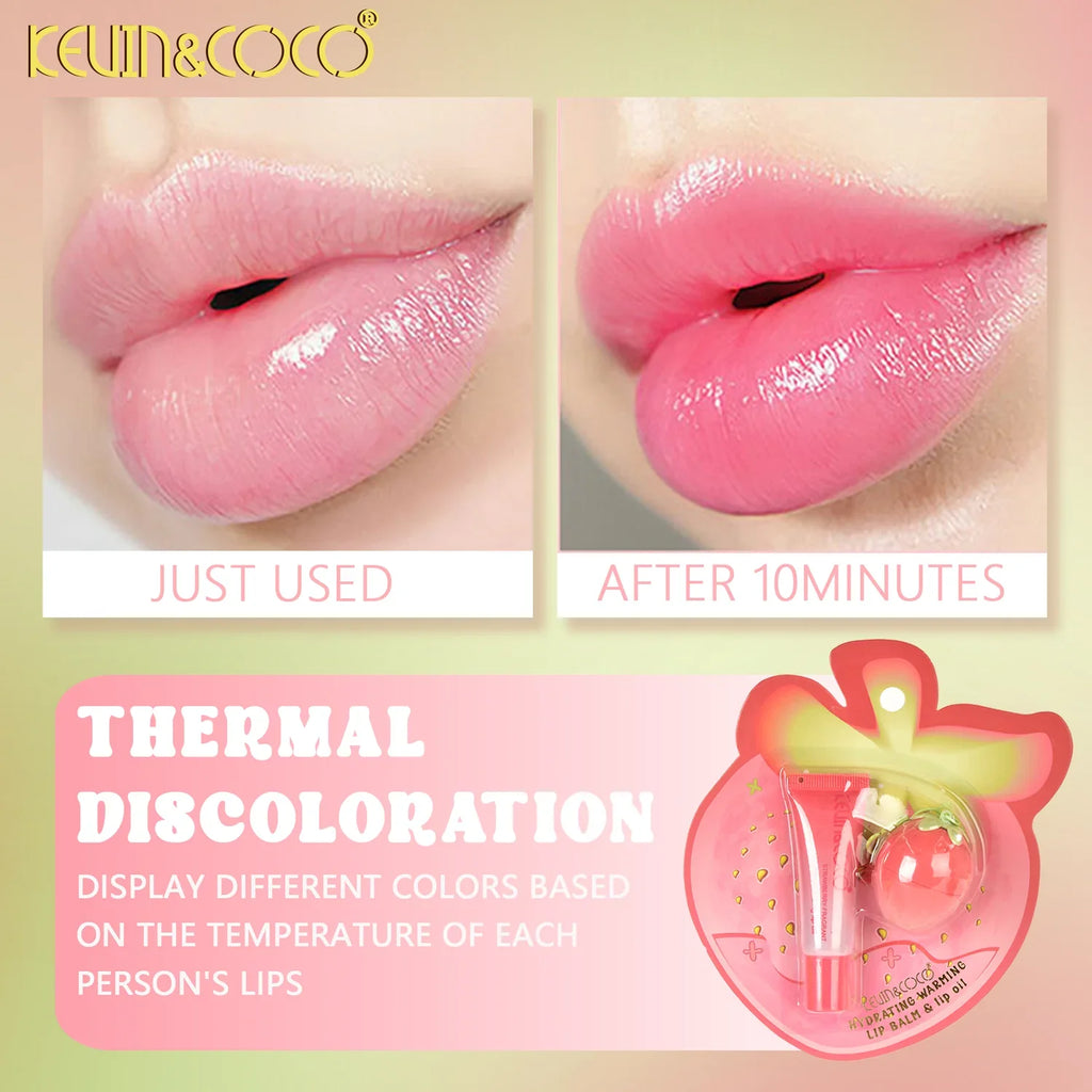 Bálsamo Labial y Aceite Labial Kevin & Coco Strawberry Time